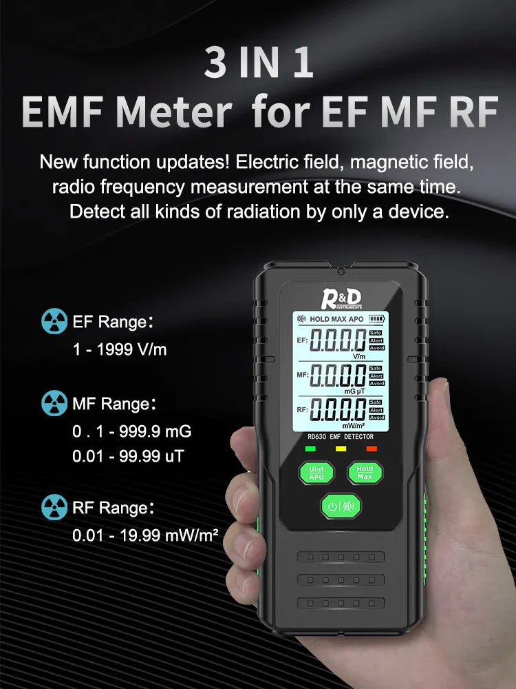 Multifunctional Electromagnetic Field Radio (EMF)Radiation Detector