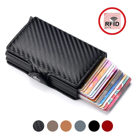 DoubleDeck 14 Cards Quick Pop-Up Access RFID Protection Mini Wallet