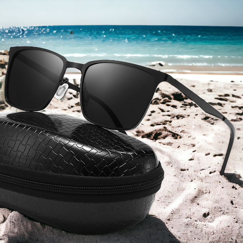 Classic Square Frame Polarized Sunglasses