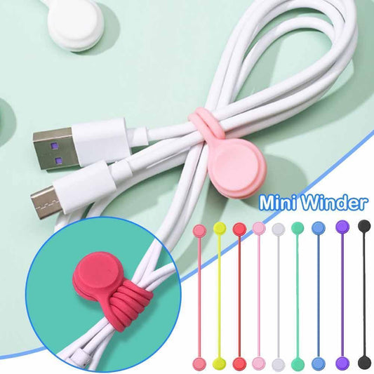 Multifunction Magnetic Silicone Cable Ties (10pcs set)