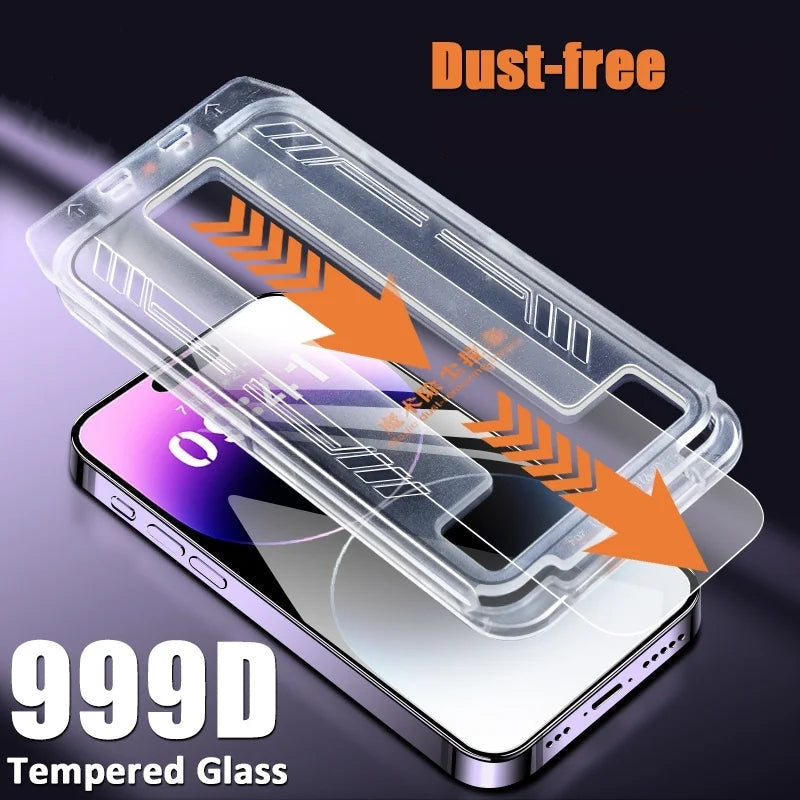 One-Click EZ Installation HD Clarity Tempered Glass Oleophobic Coating Screen Protector (3pcs)