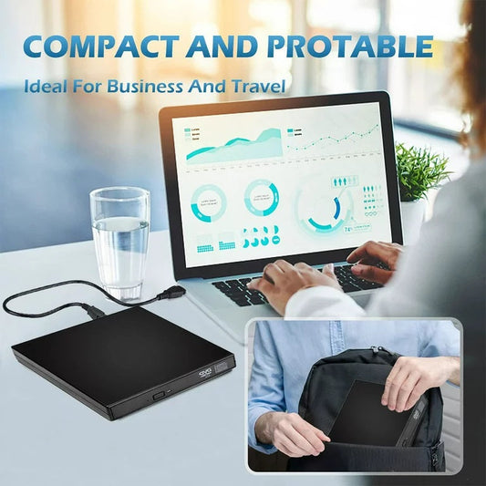 USB External CD DVD Reader for Macbook & Win