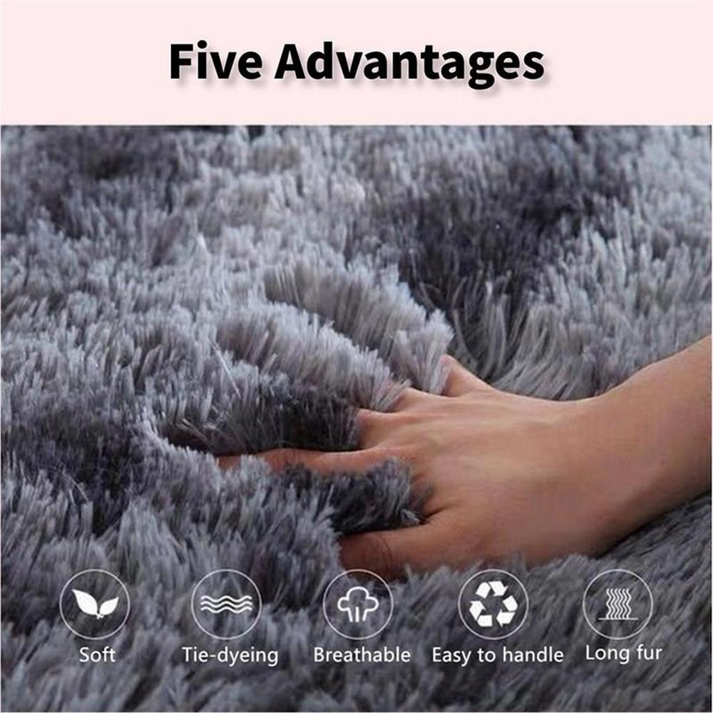 Stylish Fluffy Faux Fur Round Rug