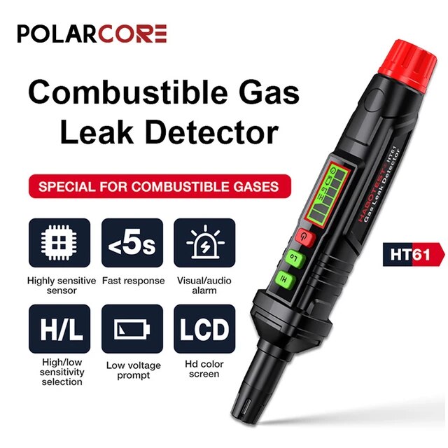 HT61 Sound & Screen Flammable Gases Leak Detector