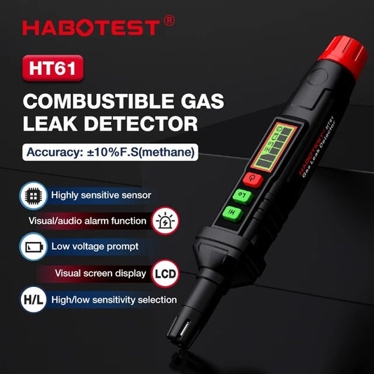 HT61 Sound & Screen Flammable Gases Leak Detector