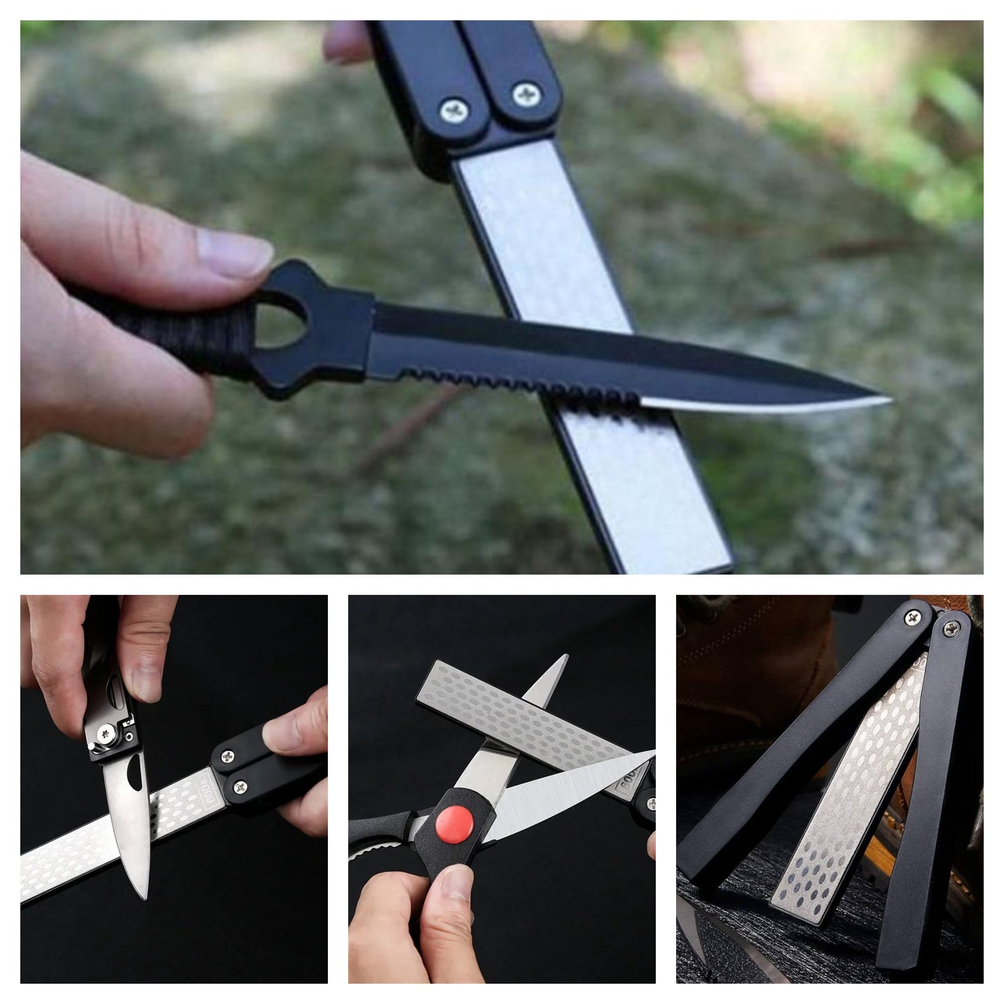 Professional Double Sided Folded Pocket Diamond Sharpener