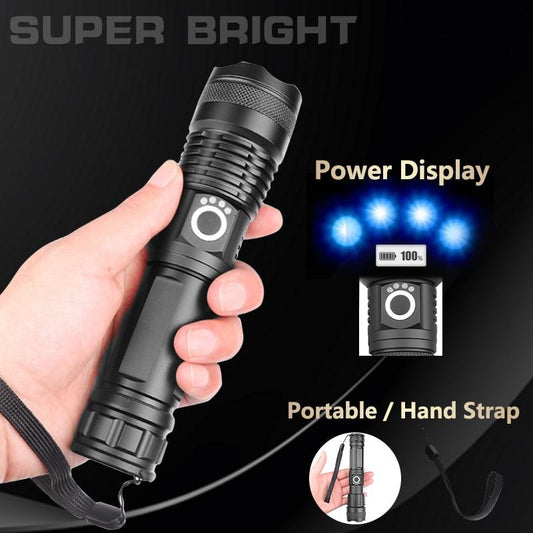 Ultra -Powerful Telescopic Zoom Impact Resistant LED Flashlight