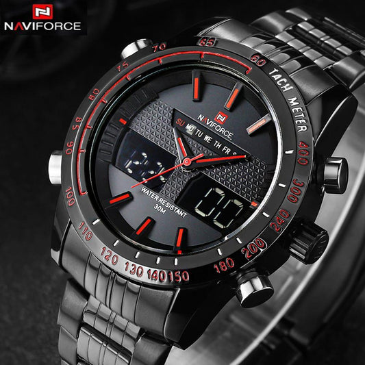 G191 Full Steel Military Wrist Watch (6 colors) - Indigo-Temple