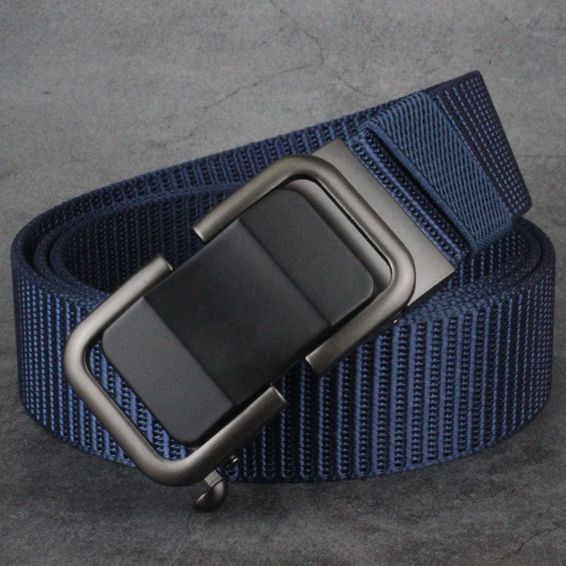 Automatic Buckle Canvas Designer Belt