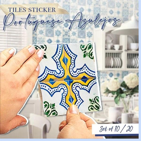Portuguese Tiles Azulejo Decorative Stickers (10pcs)