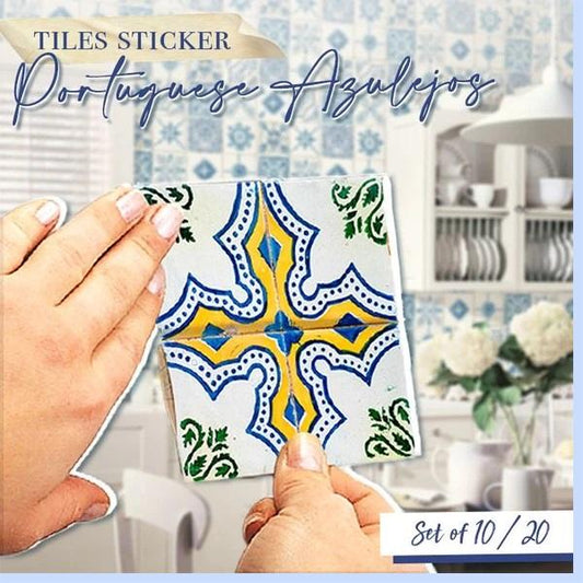 Portuguese Tiles Azulejo Decorative Stickers (10pcs)