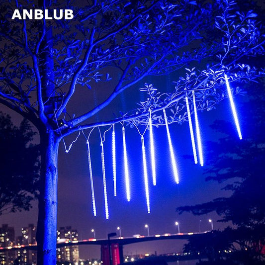 Waterproof Meteor Shower LED String Lights (8pcs)