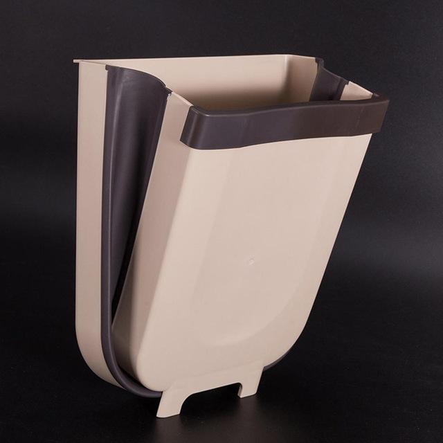 Portable Mounted Folding Garbage Bin - Indigo-Temple