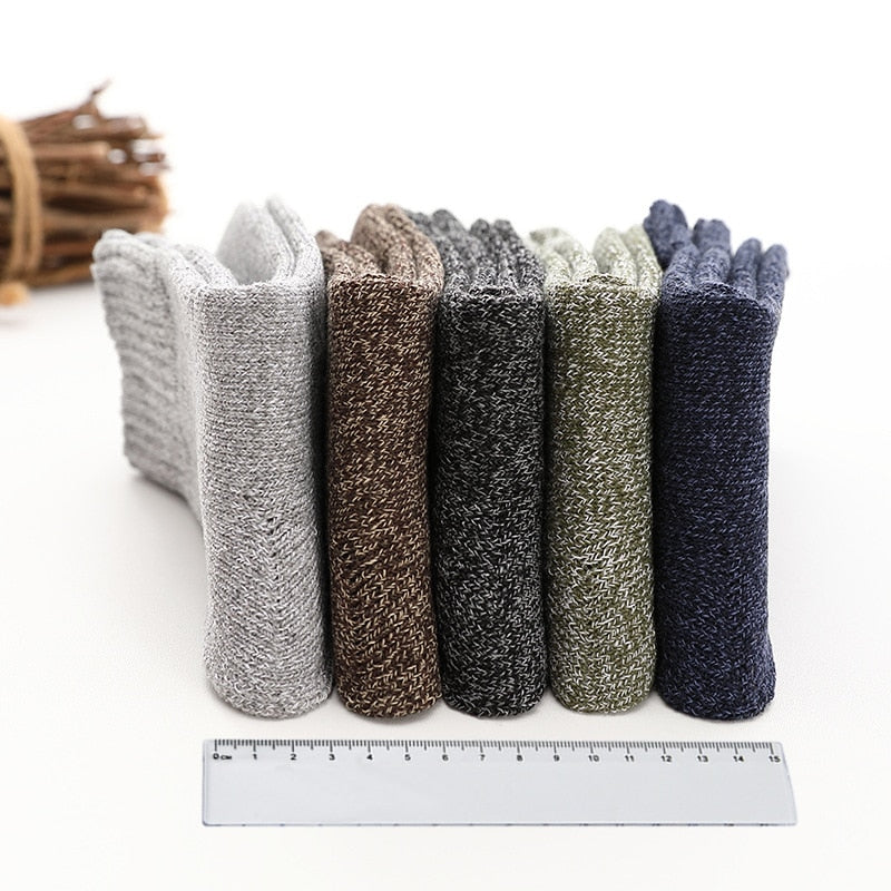 Thick Wool Thermal Socks For Men (5 Pairs)