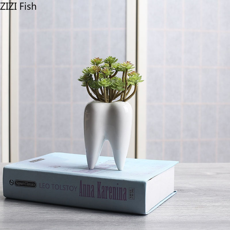 Tooth Vase Succulent Ceramic Pot
