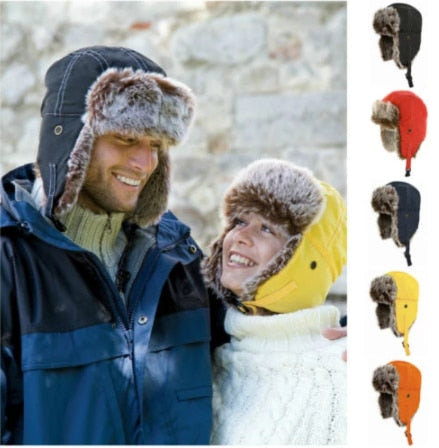 Unisex Faux Fur Earflap Ski Hat