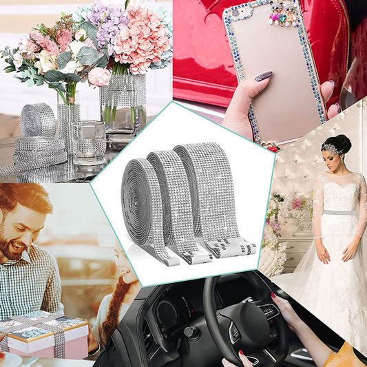 Self-Adhesive Crystal Rhinestone DIY Decoration Tape