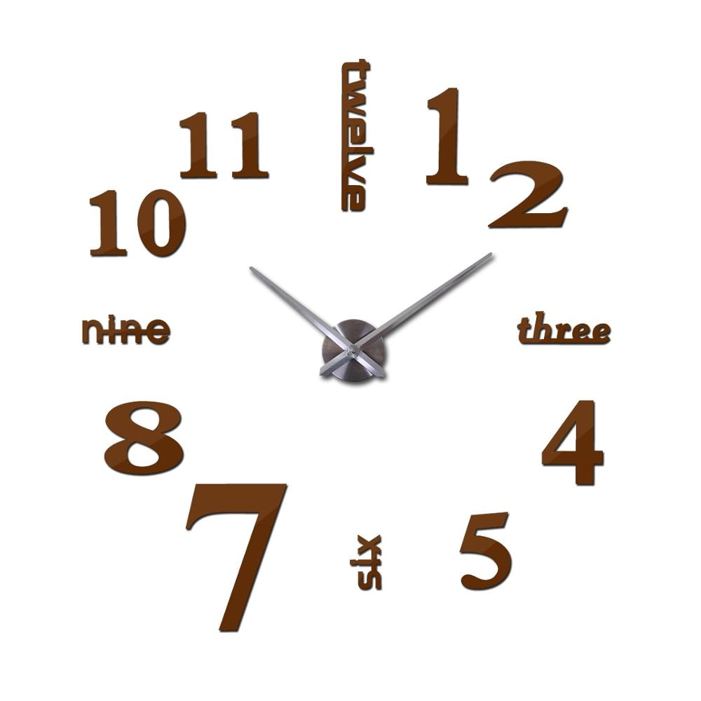 3D Wall DIY Mirror Clock