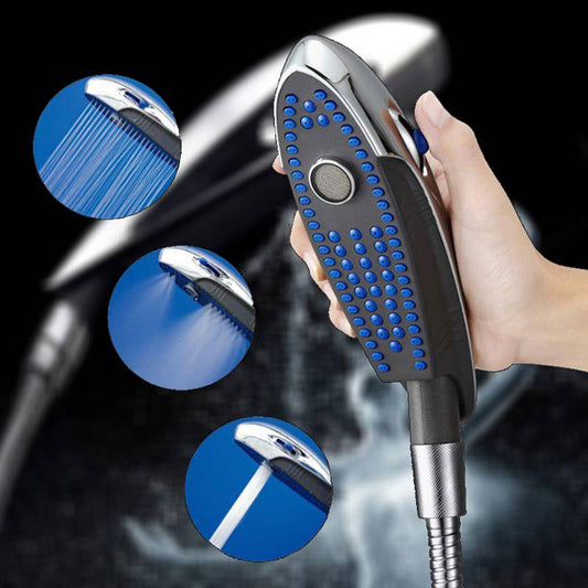 Triple-Flow Handheld Control Showerhead - Indigo-Temple