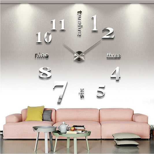 3D Wall DIY Mirror Clock