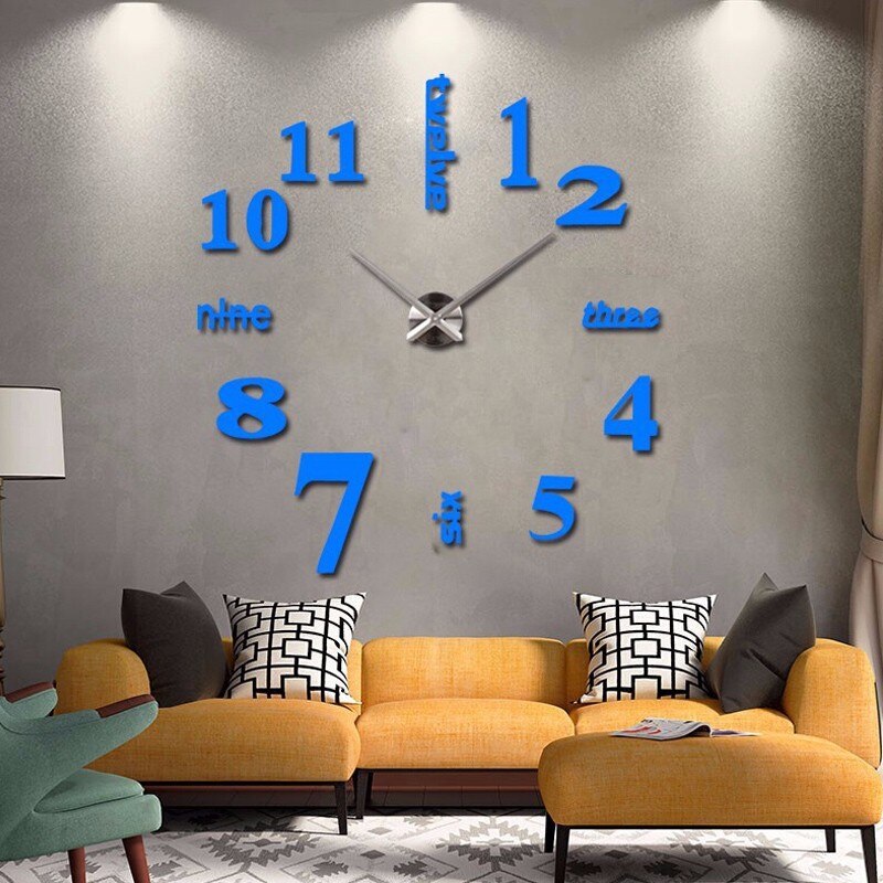 3D Wall DIY Mirror Clock