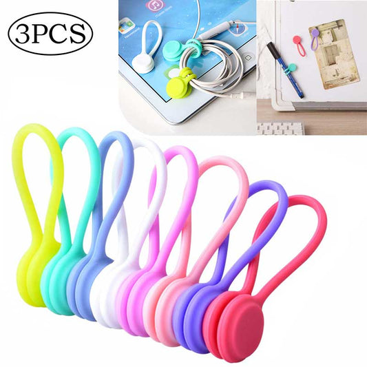 Multifunction Magnetic Silicone Cable Ties (10pcs set)