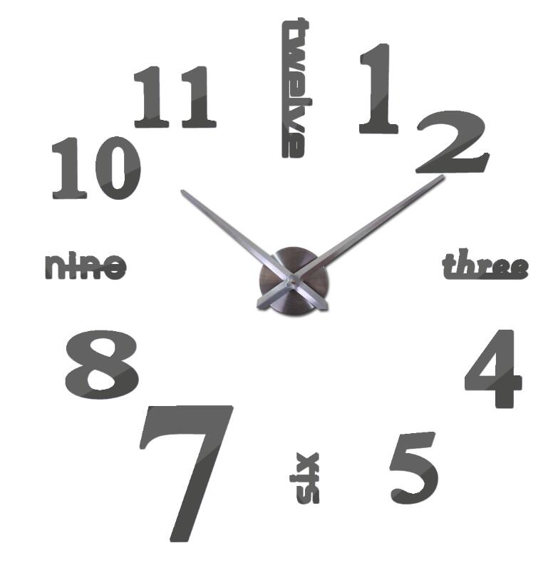 3D Wall DIY Mirror Clock