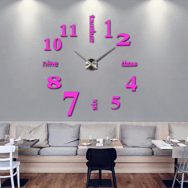3D Wall DIY Mirror Clock