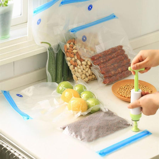 AlwaysFresh™ Vacuum Sealed bags & Pump set - Indigo-Temple