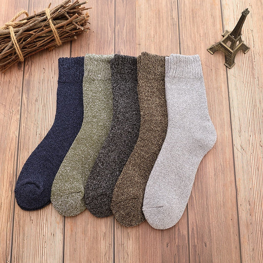 Thick Wool Thermal Socks For Men (5 Pairs)
