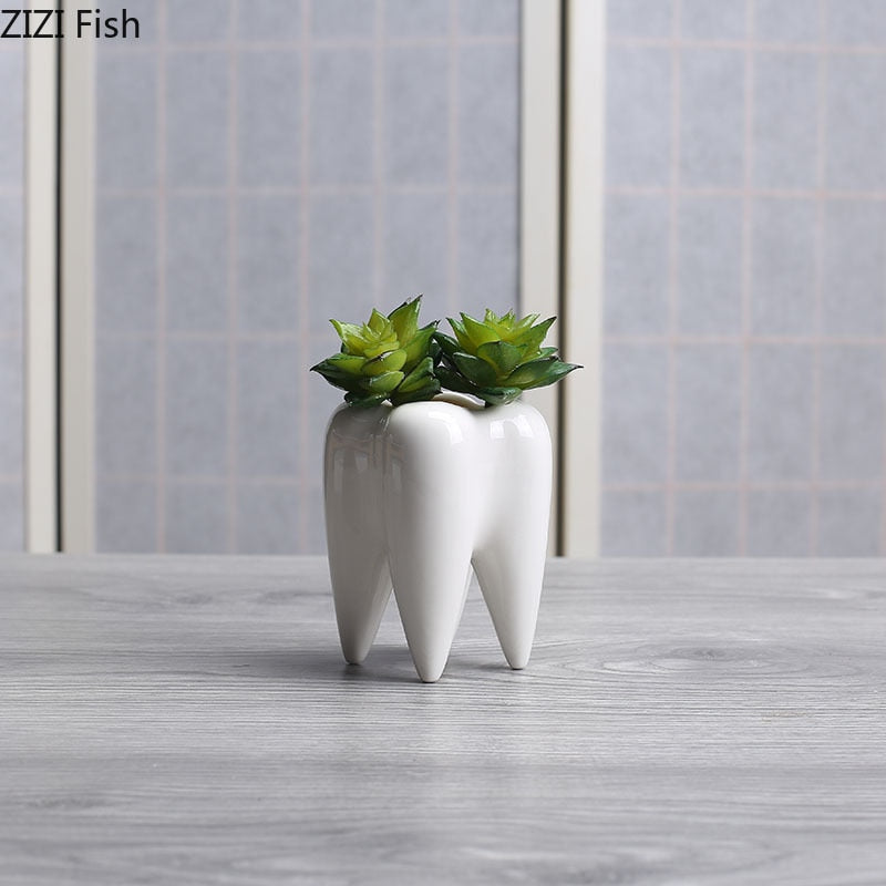 Tooth Vase Succulent Ceramic Pot