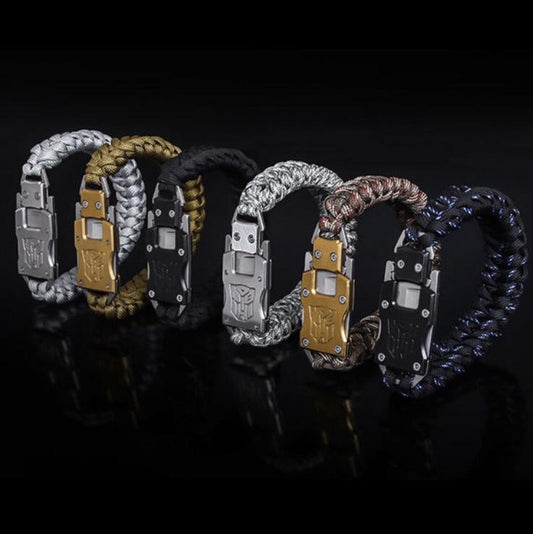 Paracord Survival knife Bracelet - Indigo-Temple