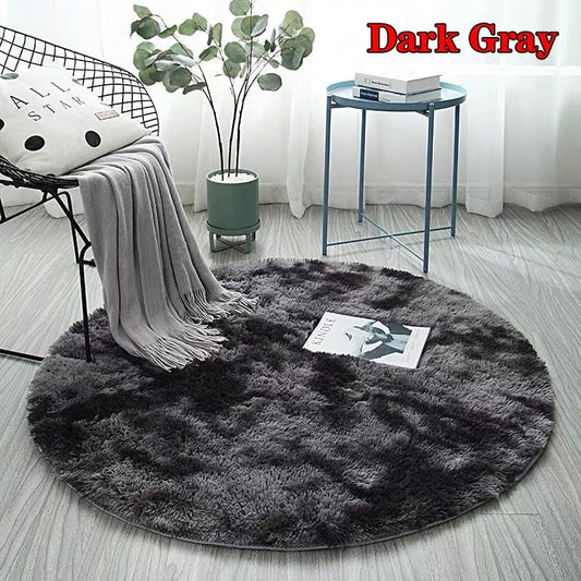 Stylish Fluffy Faux Fur Round Rug