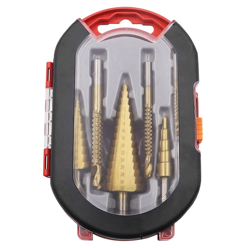 Titanium Step Drill Bit Saw Plating Set (6pcs)