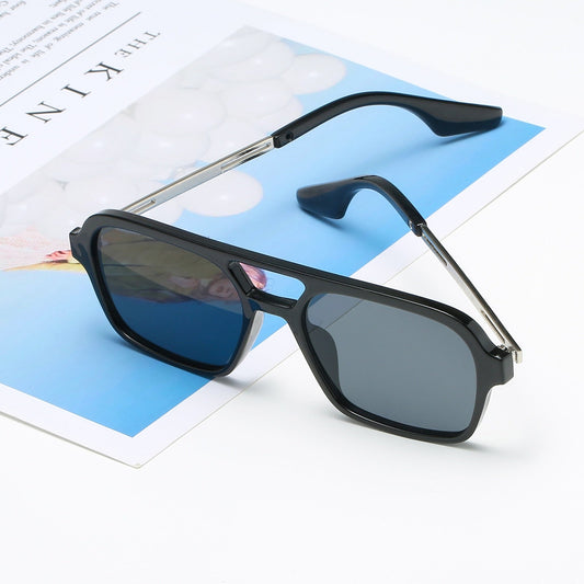 Retro Double Bridges Gradient Sunglasses