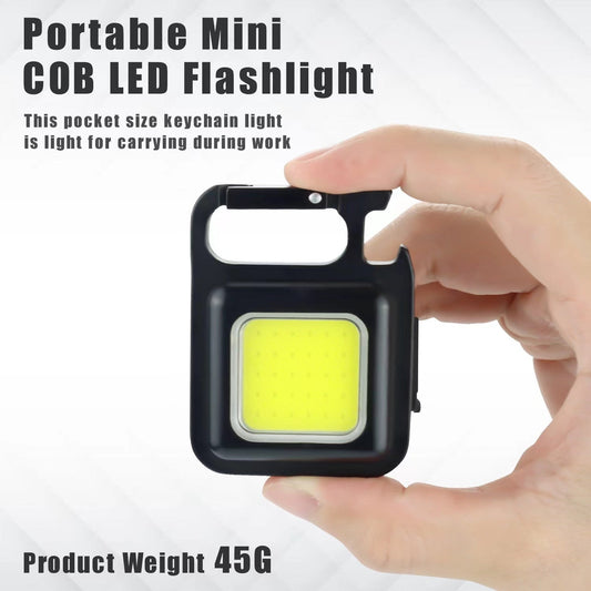 Multifunctional Rechargeable Magnetic COB Light Keychain