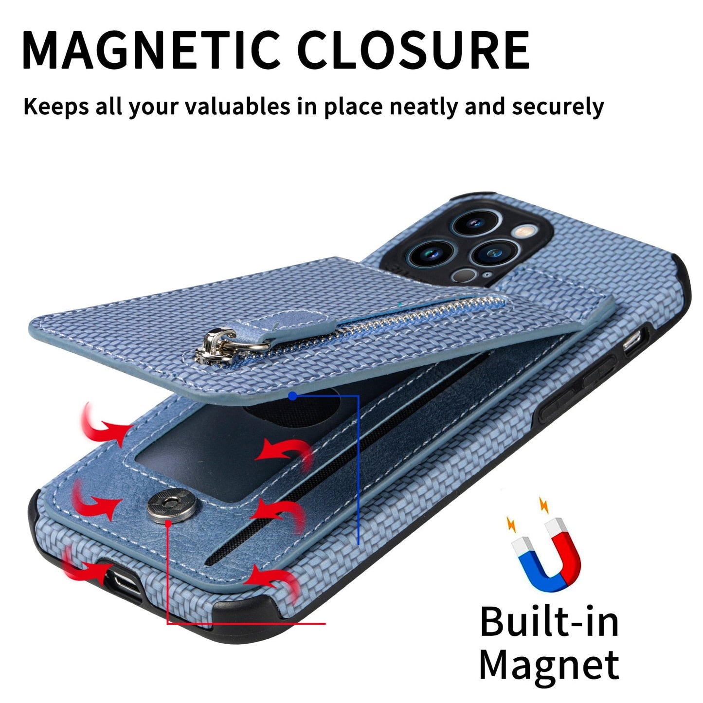 Wallet & Phone Stand 3 in 1 iPhone Case