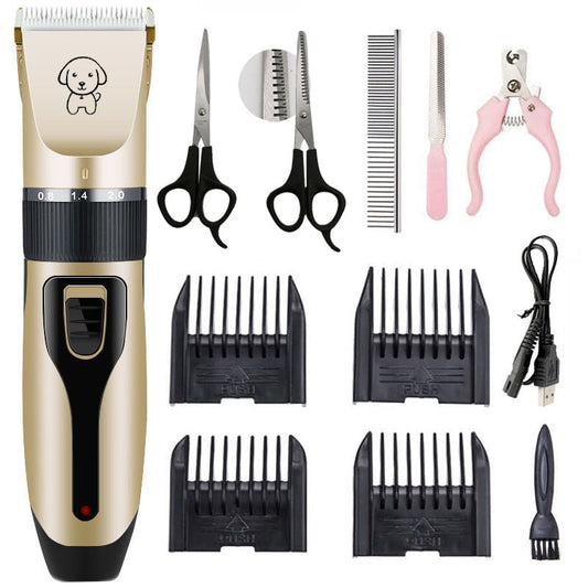 Ultra-Quiet Rechargeable Professional Dog Grooming Clipper