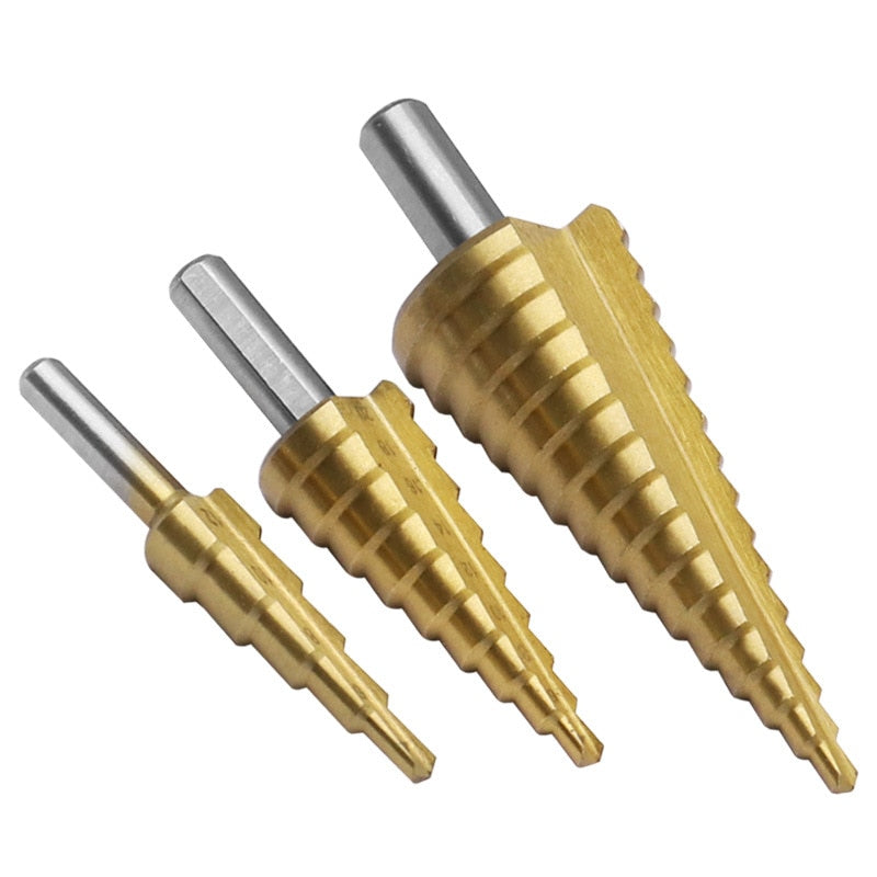 Titanium Step Drill Bit Saw Plating Set (6pcs)