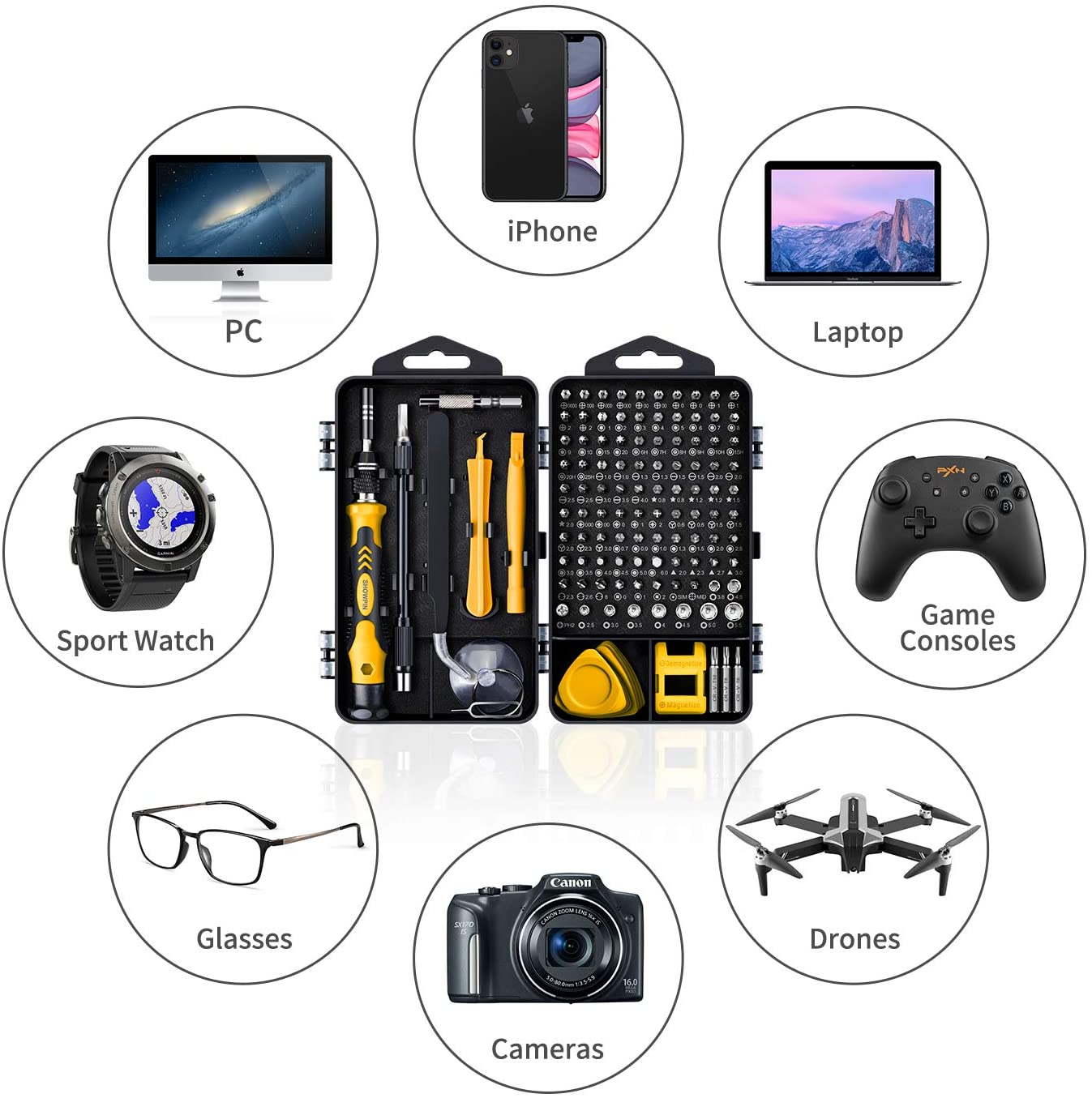 Multifunctional 122-in-1 Precision Screwdriver Set