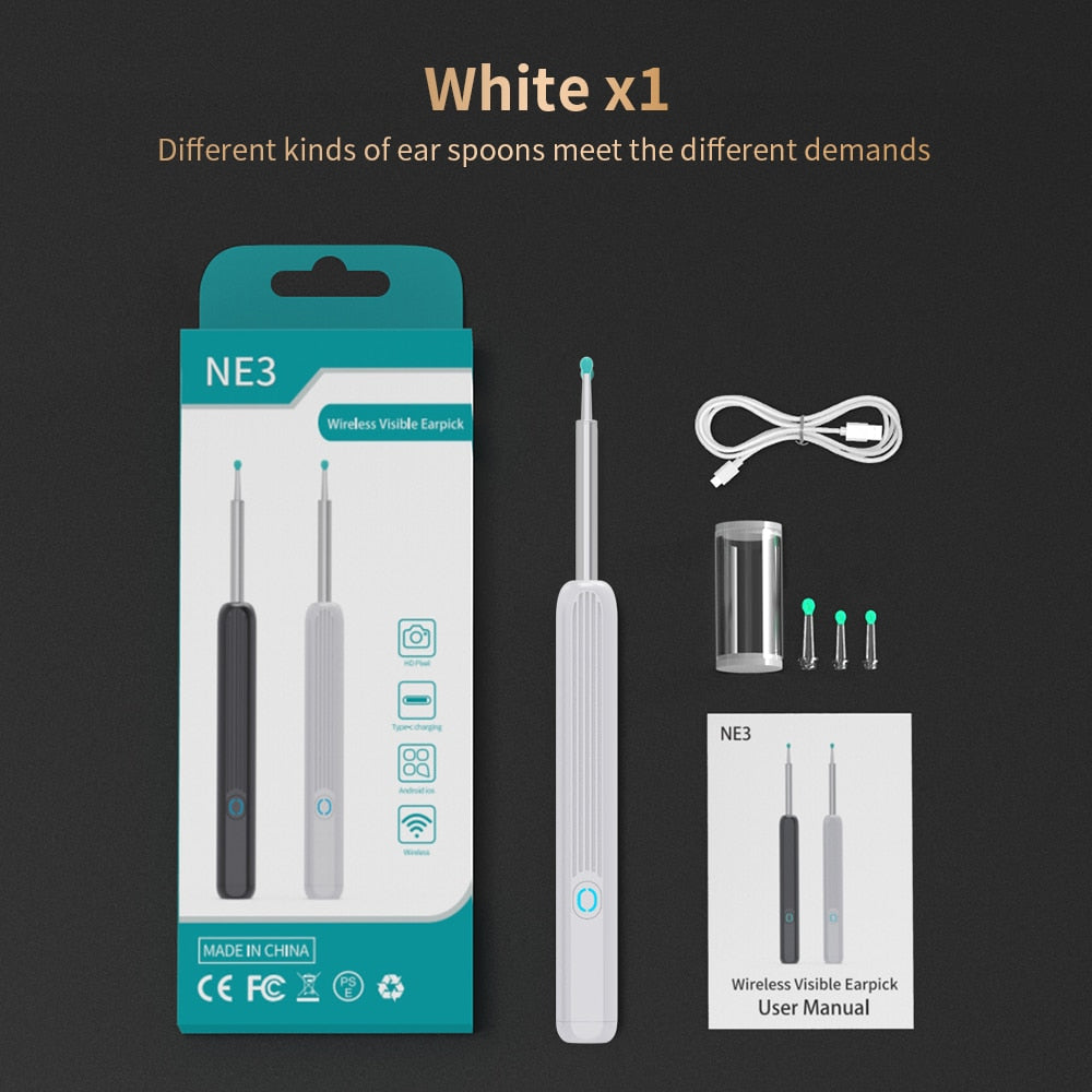 NE3™ Wireless 1080P HD Smart Wifi Ear Cleaning Otoscope