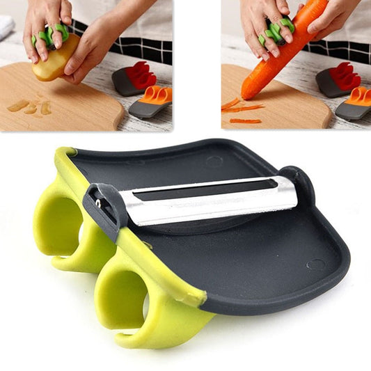 Stainless Steel Double Finger Ergonomic Peeler