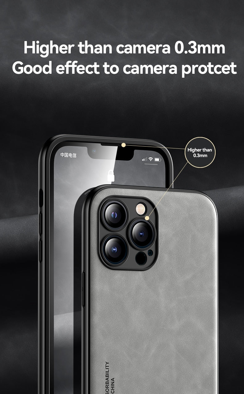Magnetic Leather Case For iPhone