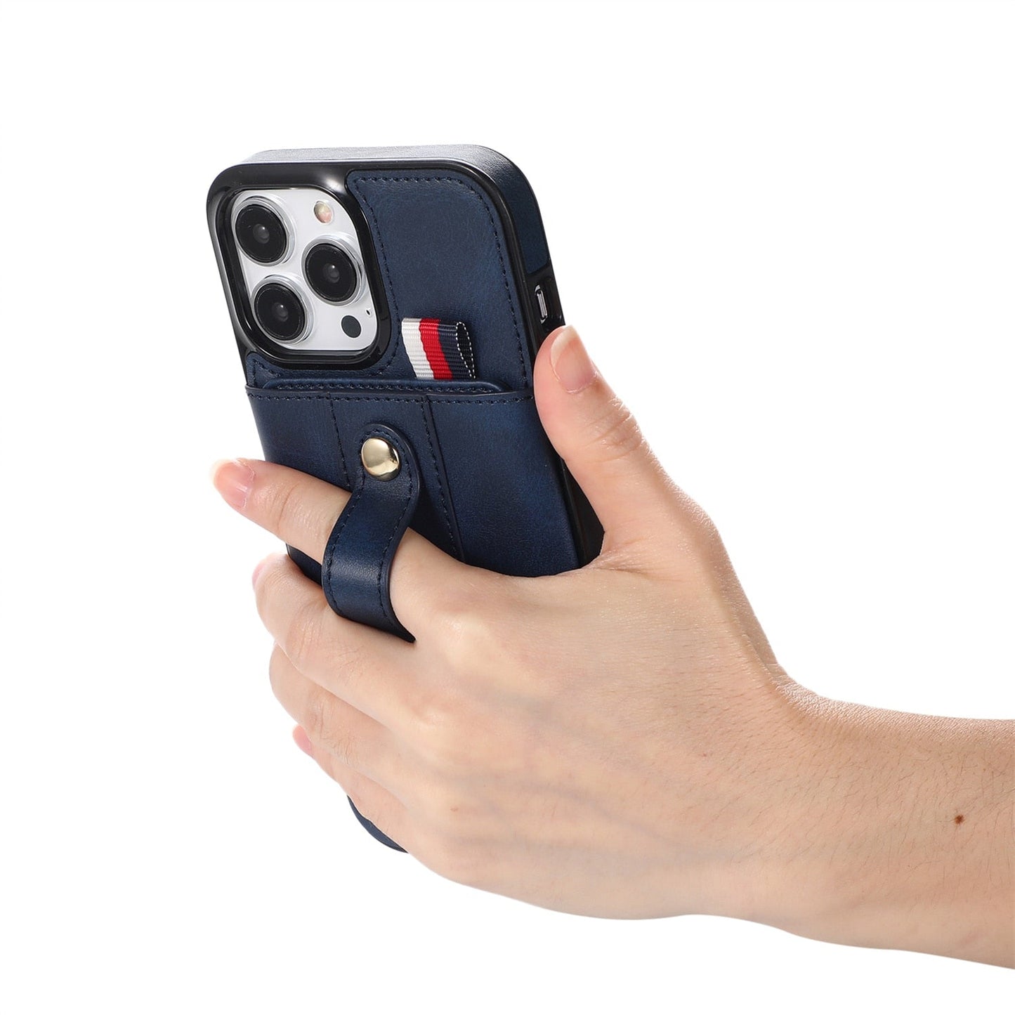Ring & Stand Wallet Phone Case For iPhone