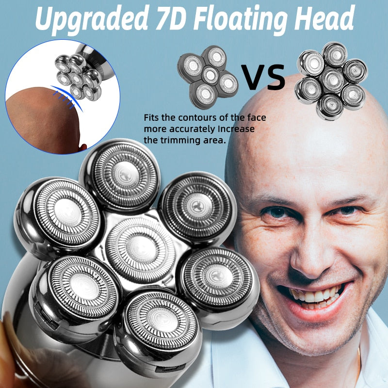 Rechargeable 7D Floating Cutter Waterproof Electric Shaver