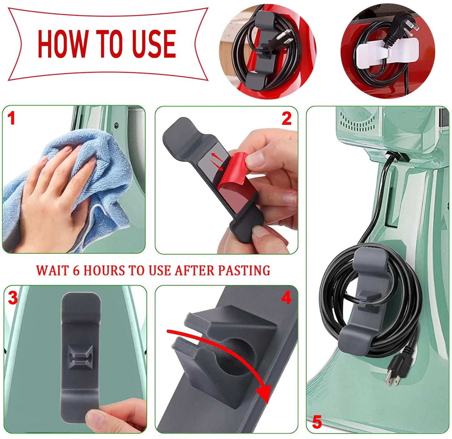 Self-Adhesive Smart Cord Wrapper Organizer (3pcs)