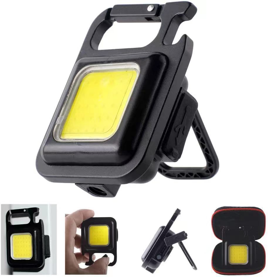 Multifunctional Rechargeable Magnetic COB Light Keychain
