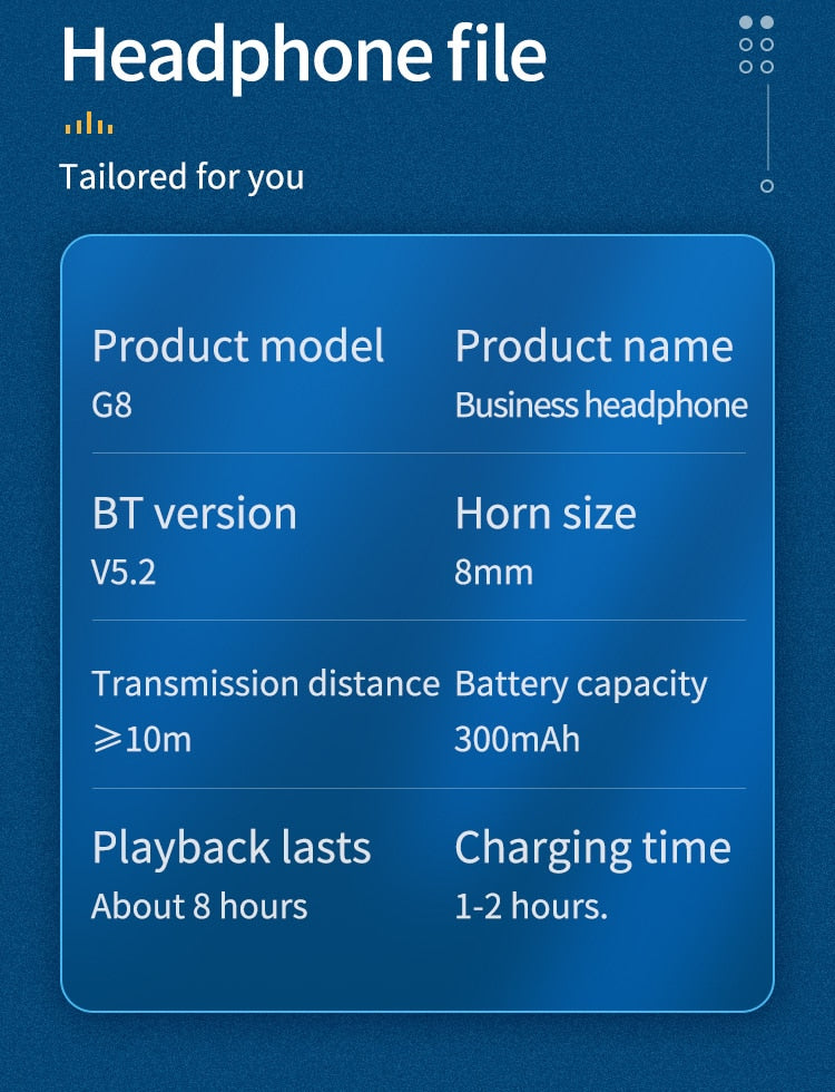 Wireless HD Call Bluetooth Earphone with Digital Display