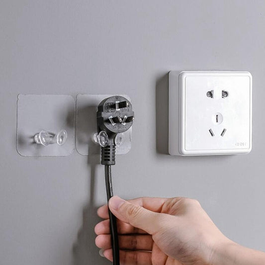 Self Adhesive Power Plug Socket Holder