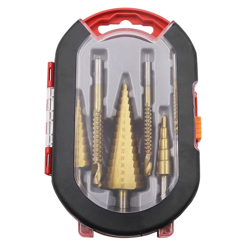 Titanium Step Drill Bit Saw Plating Set (6pcs)